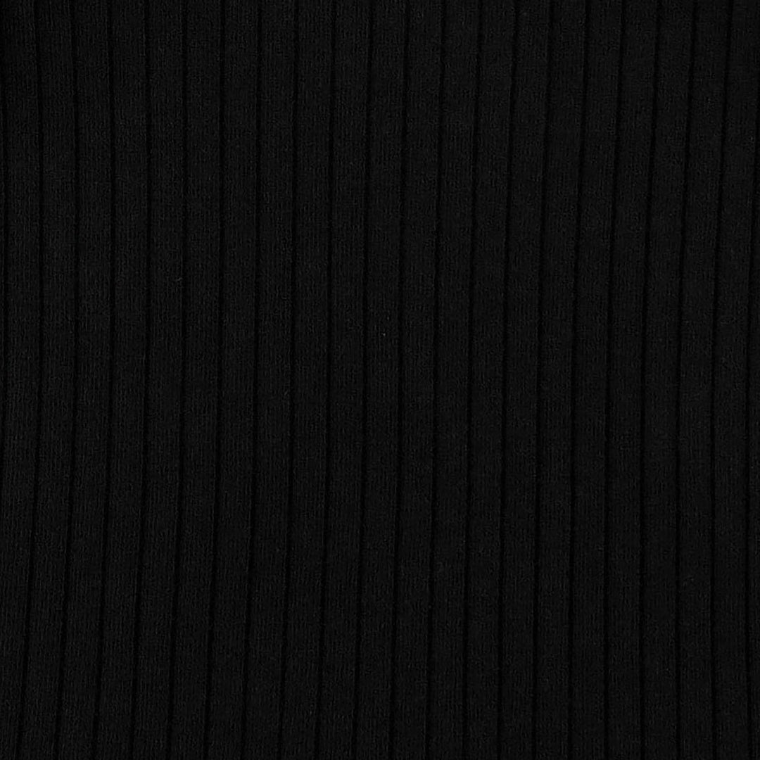 large bow elastic headband | black | organic cotton wide rib