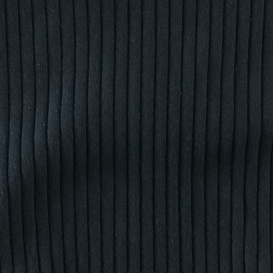 classic single layer blanket | black | organic cotton wide rib