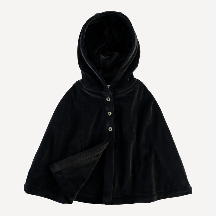 cape | black | organic cotton velour