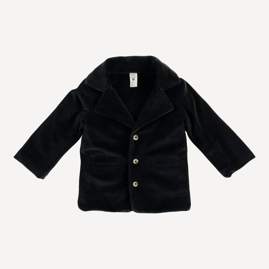 suit jacket | black | organic cotton velour