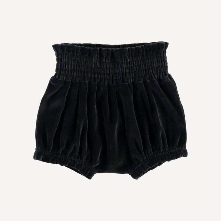 high waist bloomer | black | organic cotton velour