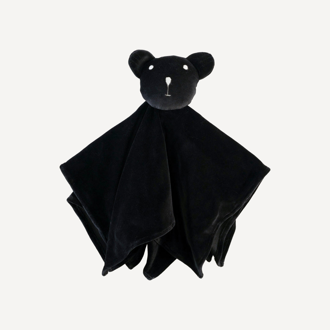 bear mini swaddler | black | organic cotton velour