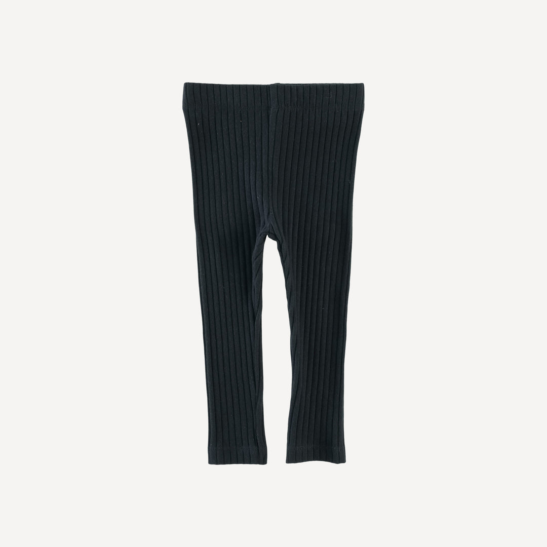 classic skinny legging | black | organic cotton wide rib