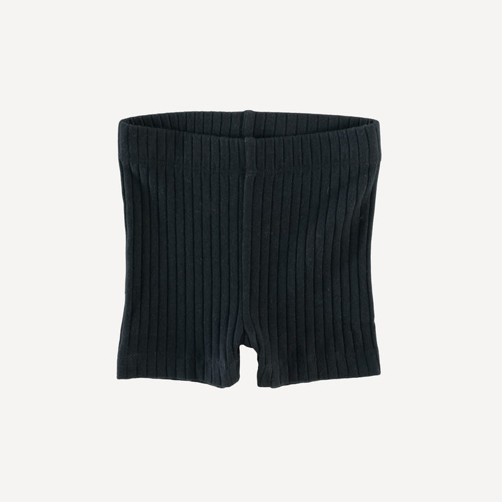 bike short | black | organic cotton wide rib