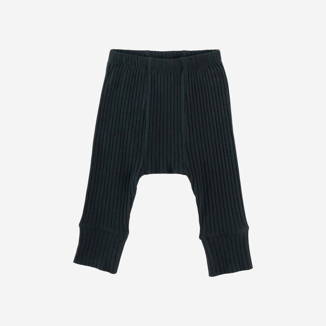 classic panda pant | black | organic cotton wide rib