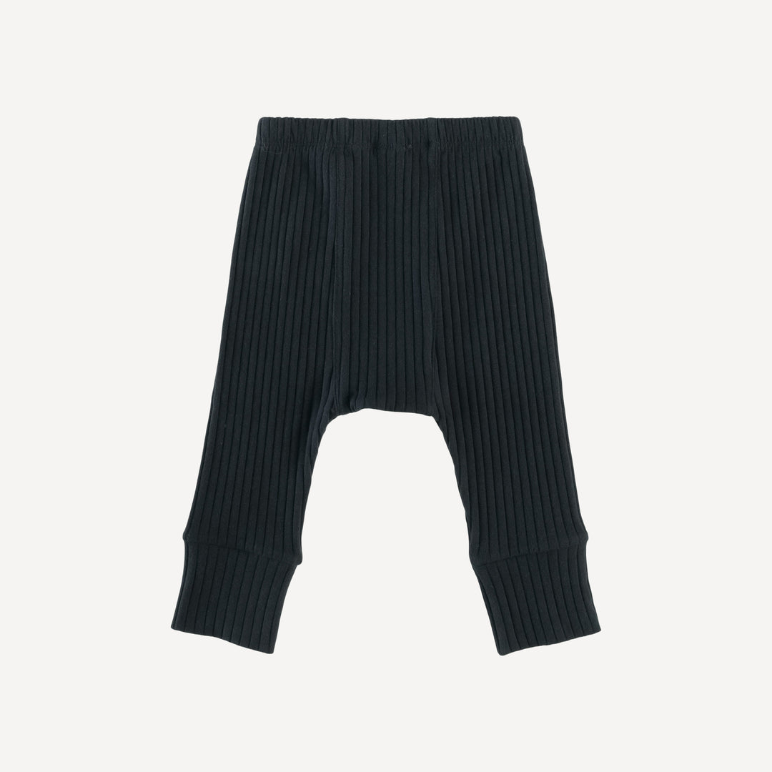 classic panda pant | black | organic cotton wide rib