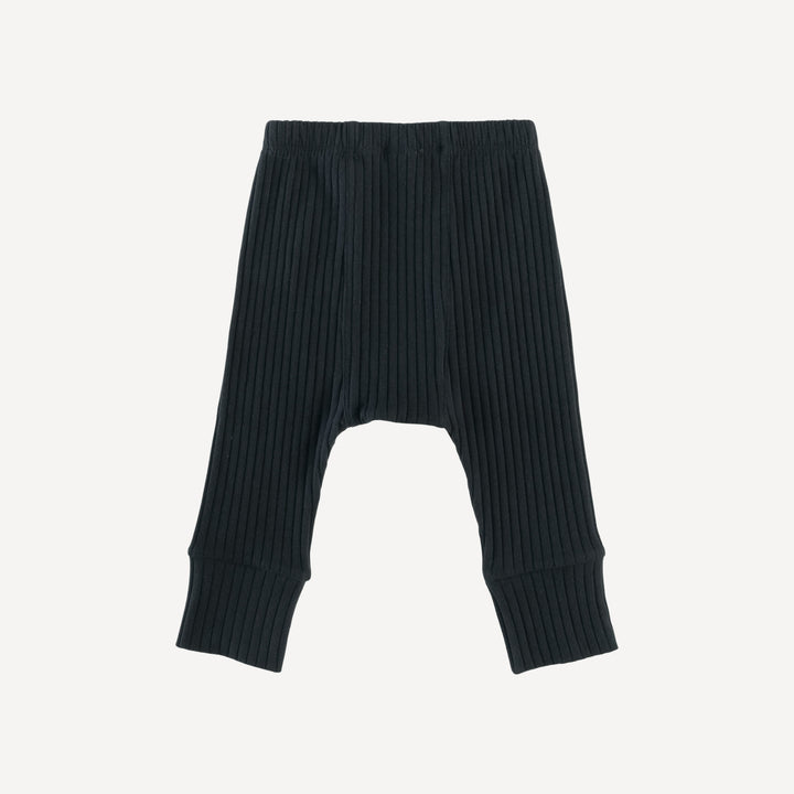 classic panda pant | black | organic cotton wide rib