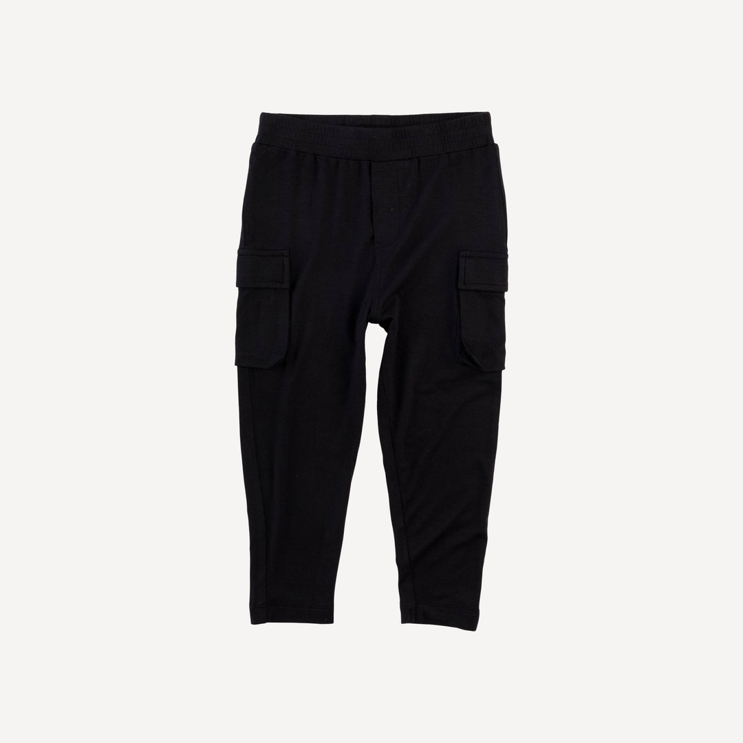 skinny cargo pant | black | bamboo