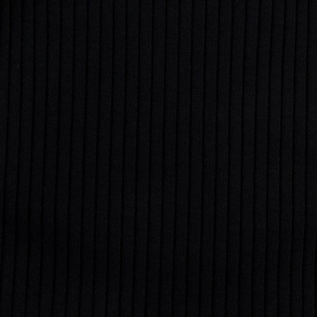 classic cuffed legging | black | organic cotton wide rib