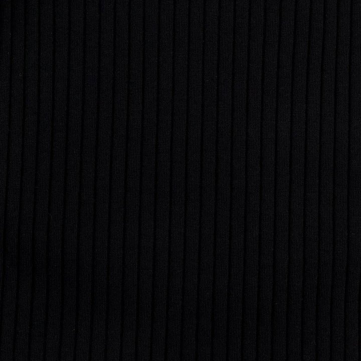 classic cuffed legging | black | organic cotton wide rib