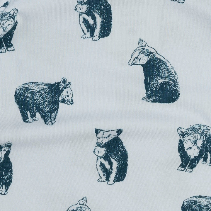 short sleeve essential boxy tee | blue bear cubs | organic cotton jersey