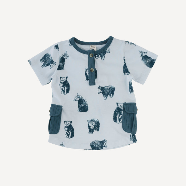 liam set | blue bear cubs | organic cotton jersey