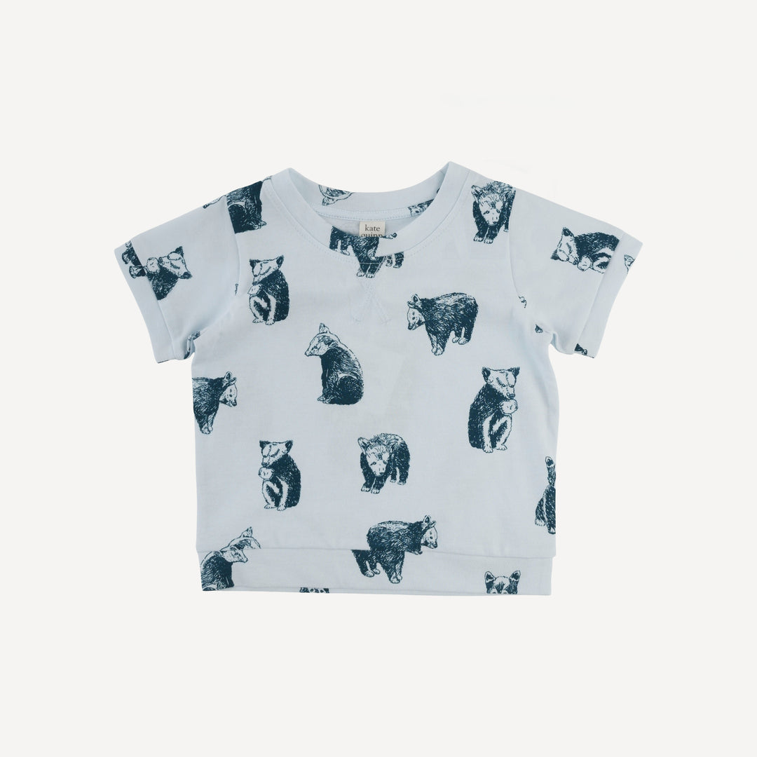 jamie short set | blue bear cubs | organic cotton jersey