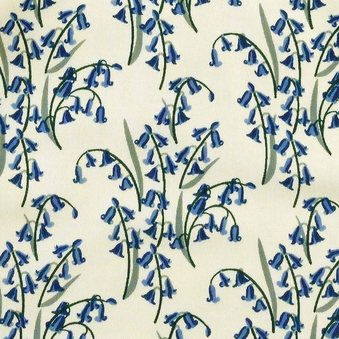 womens long sleeve henley prairie dress | bluebells | organic cotton interlock