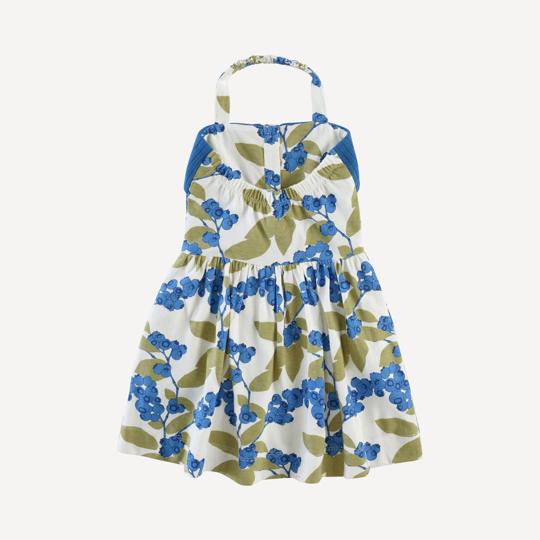 halter dress | blueberries | organic cotton jersey