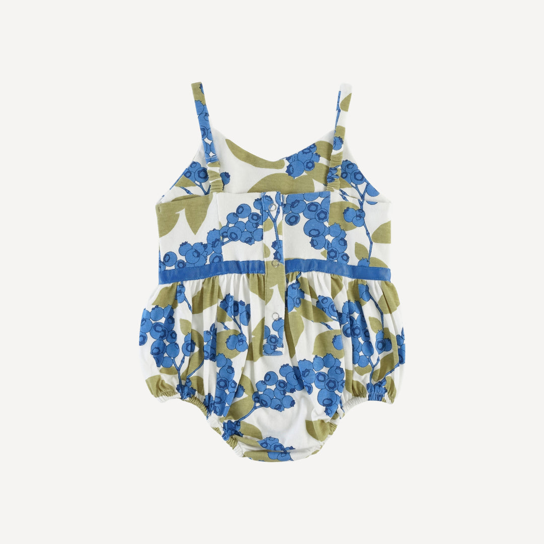 spaghetti bow bubble | blueberries | organic cotton jersey