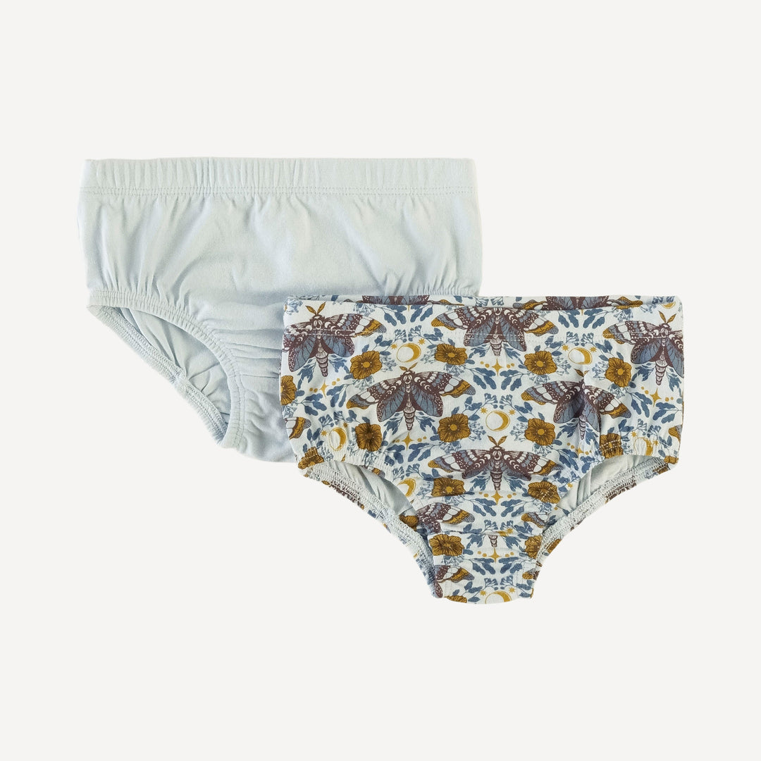 underwear set of two | blue butterfly night | bamboo