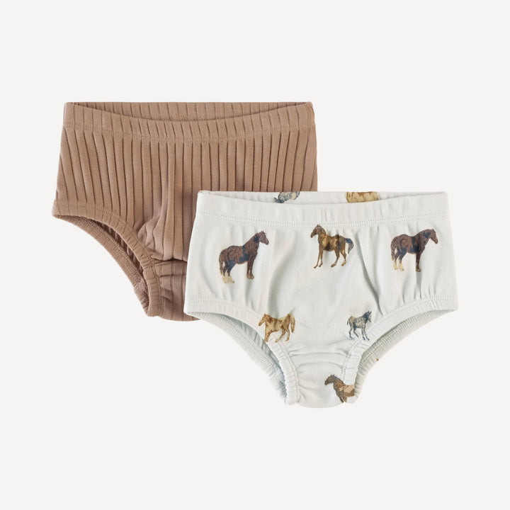 underwear set of two | blue country horse | organic cotton interlock