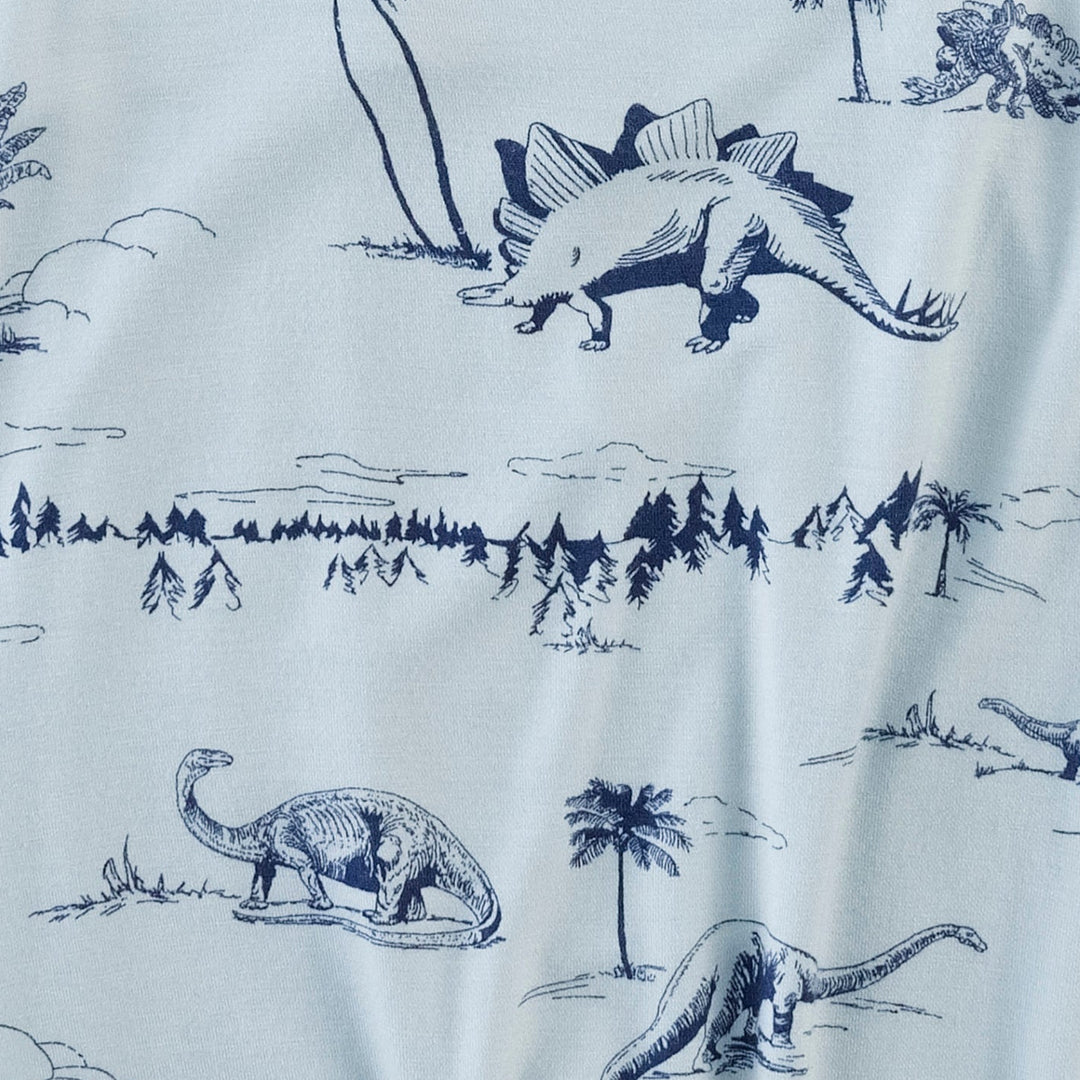 shacket | blue dino landscape | bamboo