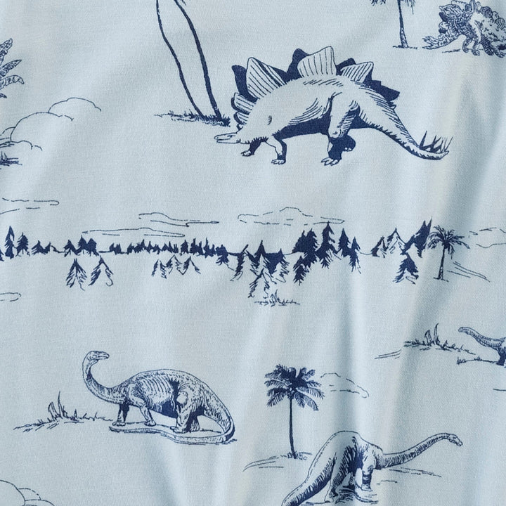 shacket | blue dino landscape | bamboo