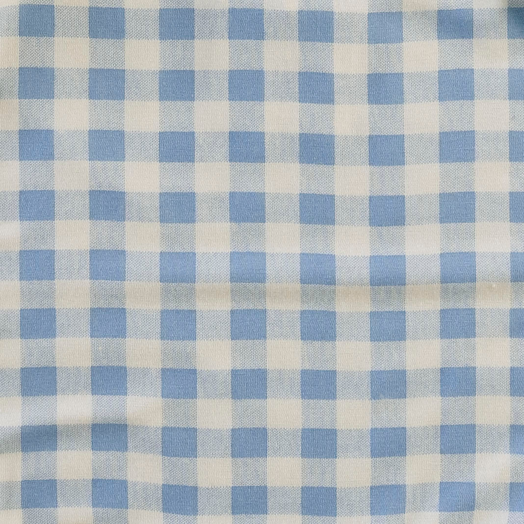 classic panda short | blue gingham | bamboo