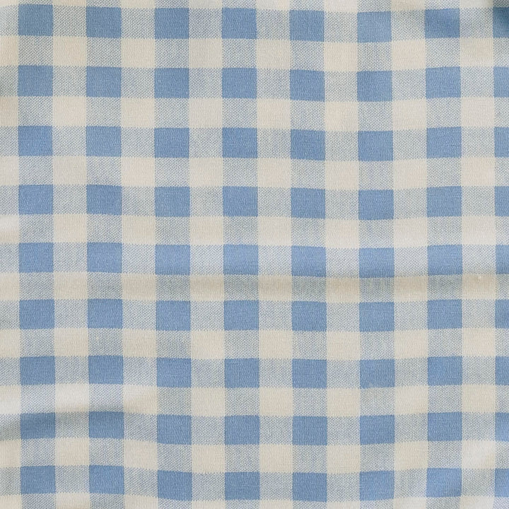 classic panda short | blue gingham | bamboo