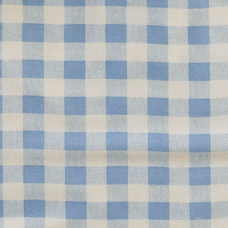 short sleeve henley bunny shortie | blue gingham | bamboo