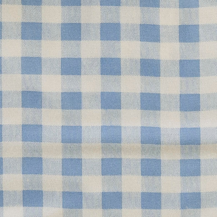 short sleeve henley bunny shortie | blue gingham | bamboo