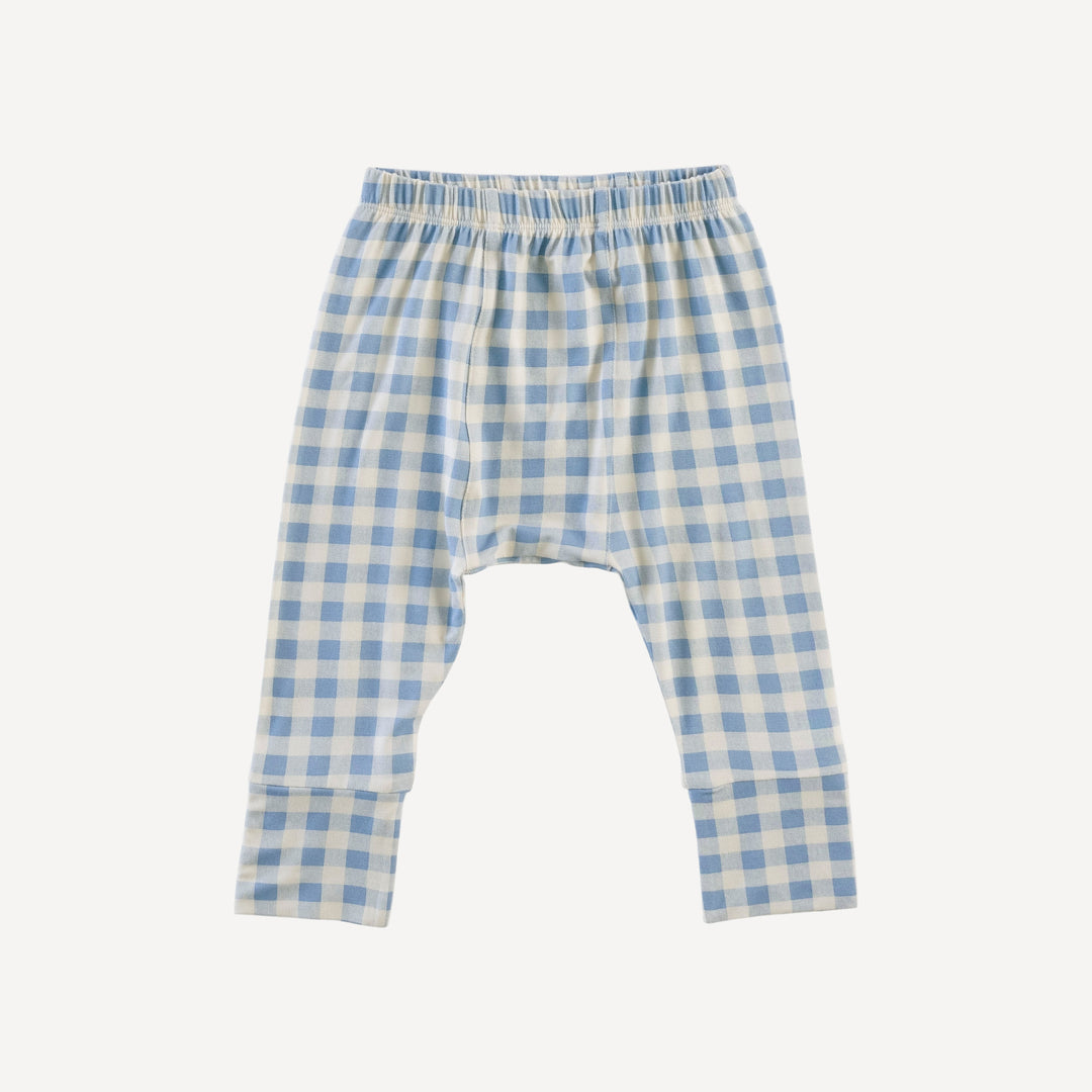 classic panda pant | blue gingham | bamboo