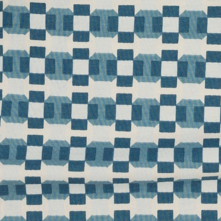 classic single layer blanket | blue graphic | organic cotton jersey