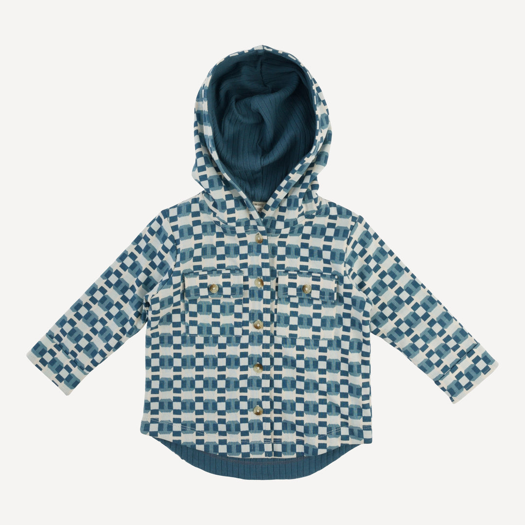 shacket | blue graphic | organic cotton jersey
