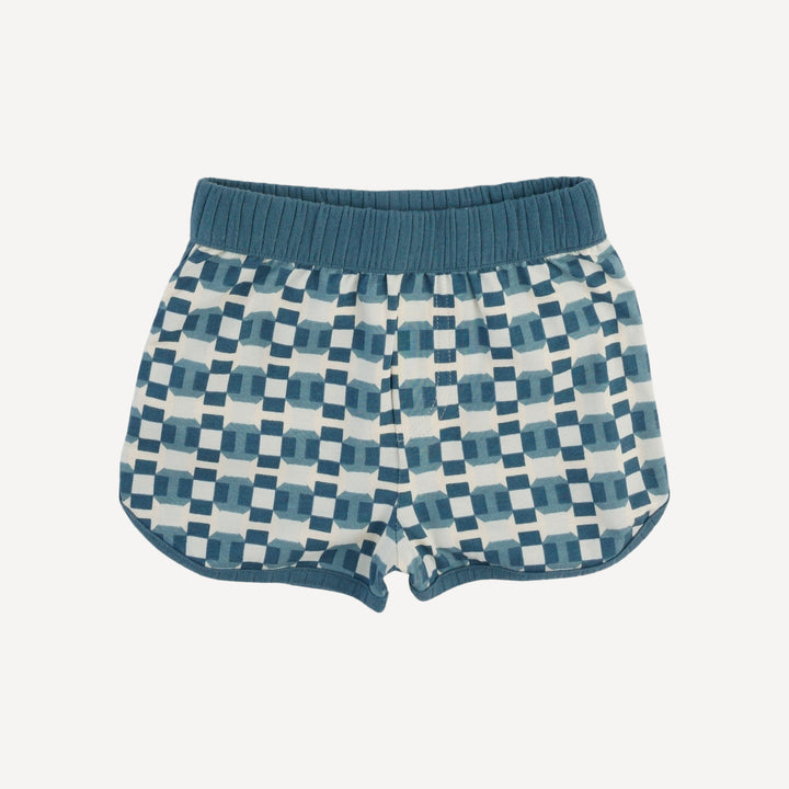 ringer short set | blue graphic | organic cotton jersey