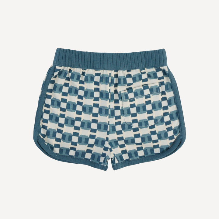ringer short set | blue graphic | organic cotton jersey