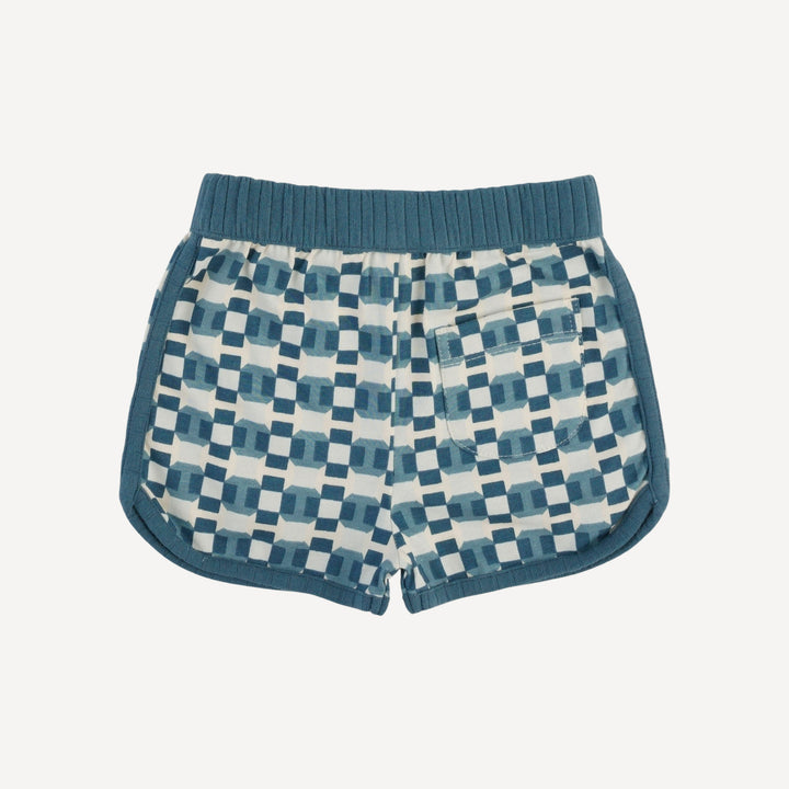 ringer short set | blue graphic | organic cotton jersey