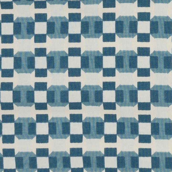 country cuffed jumpsuit | blue graphic | organic cotton jersey