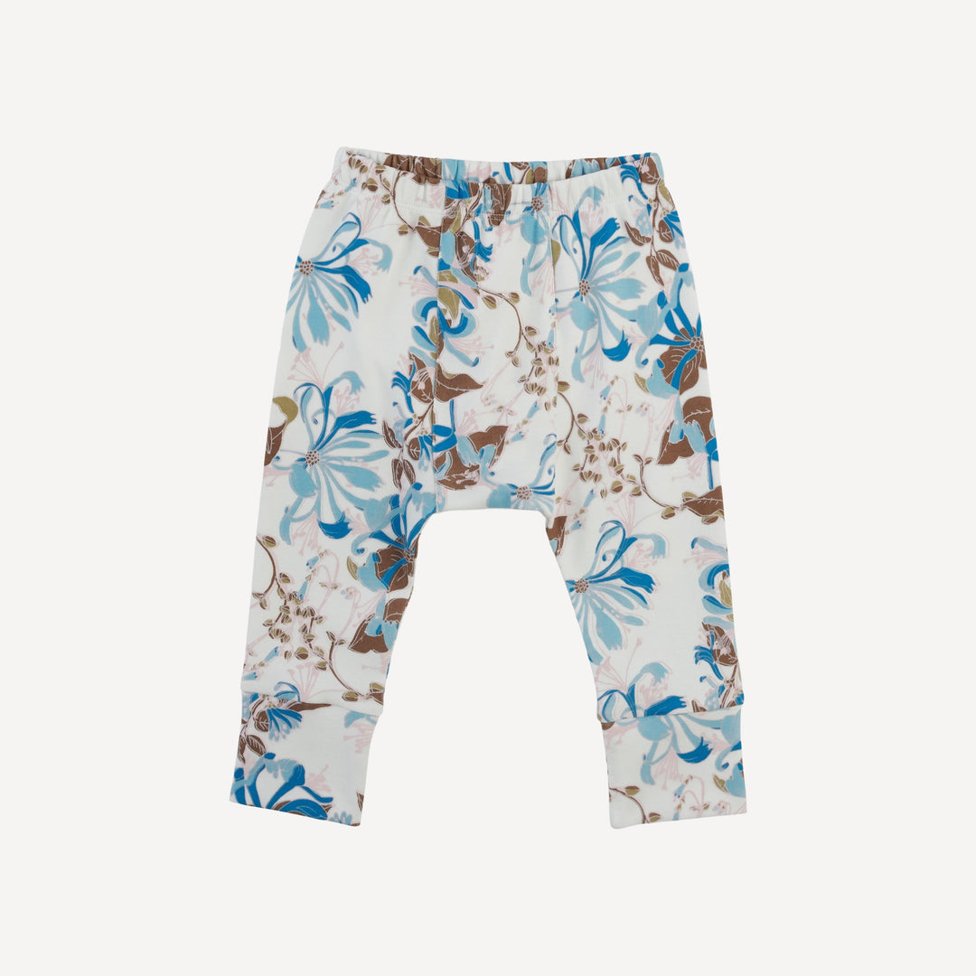 classic panda pant | blue honeysuckle | organic cotton interlock
