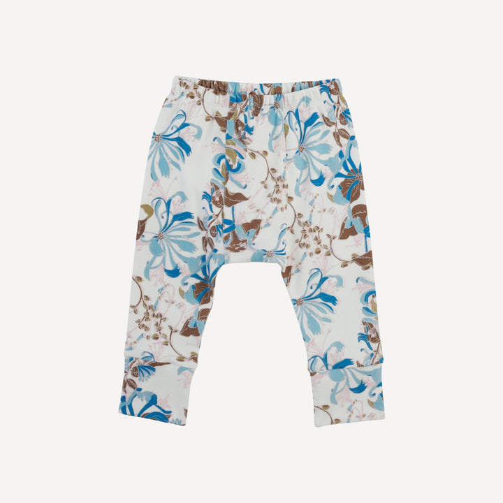 classic panda pant | blue honeysuckle | organic cotton interlock