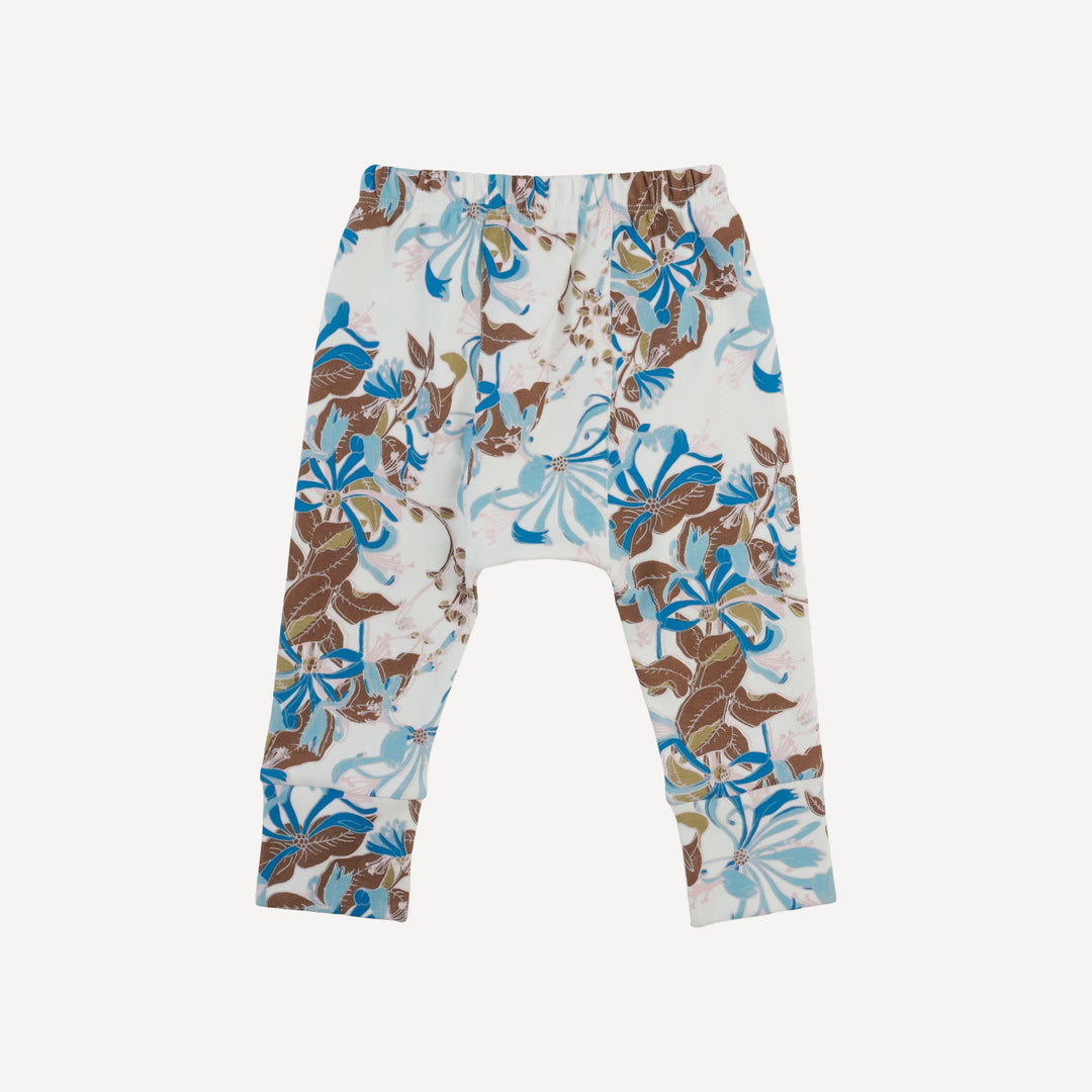 classic panda pant | blue honeysuckle | organic cotton interlock