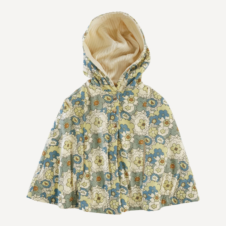 cape | blue mid-century floral | organic cotton jersey