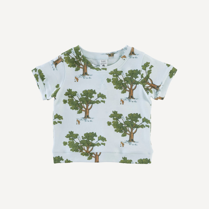 jamie short set | blue pooh & tree | organic cotton interlock