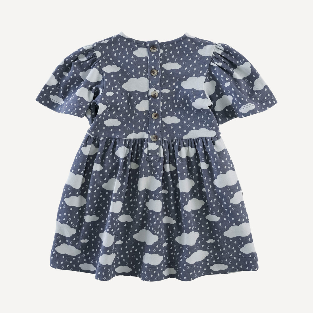 bell sleeve dress | blue rain cloud | organic cotton interlock