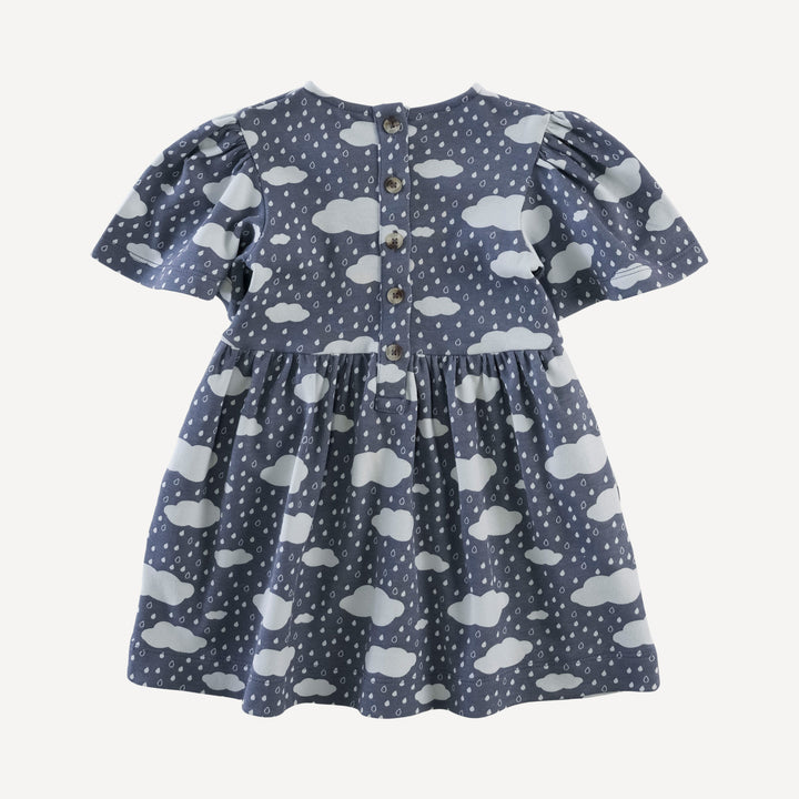 bell sleeve dress | blue rain cloud | organic cotton interlock