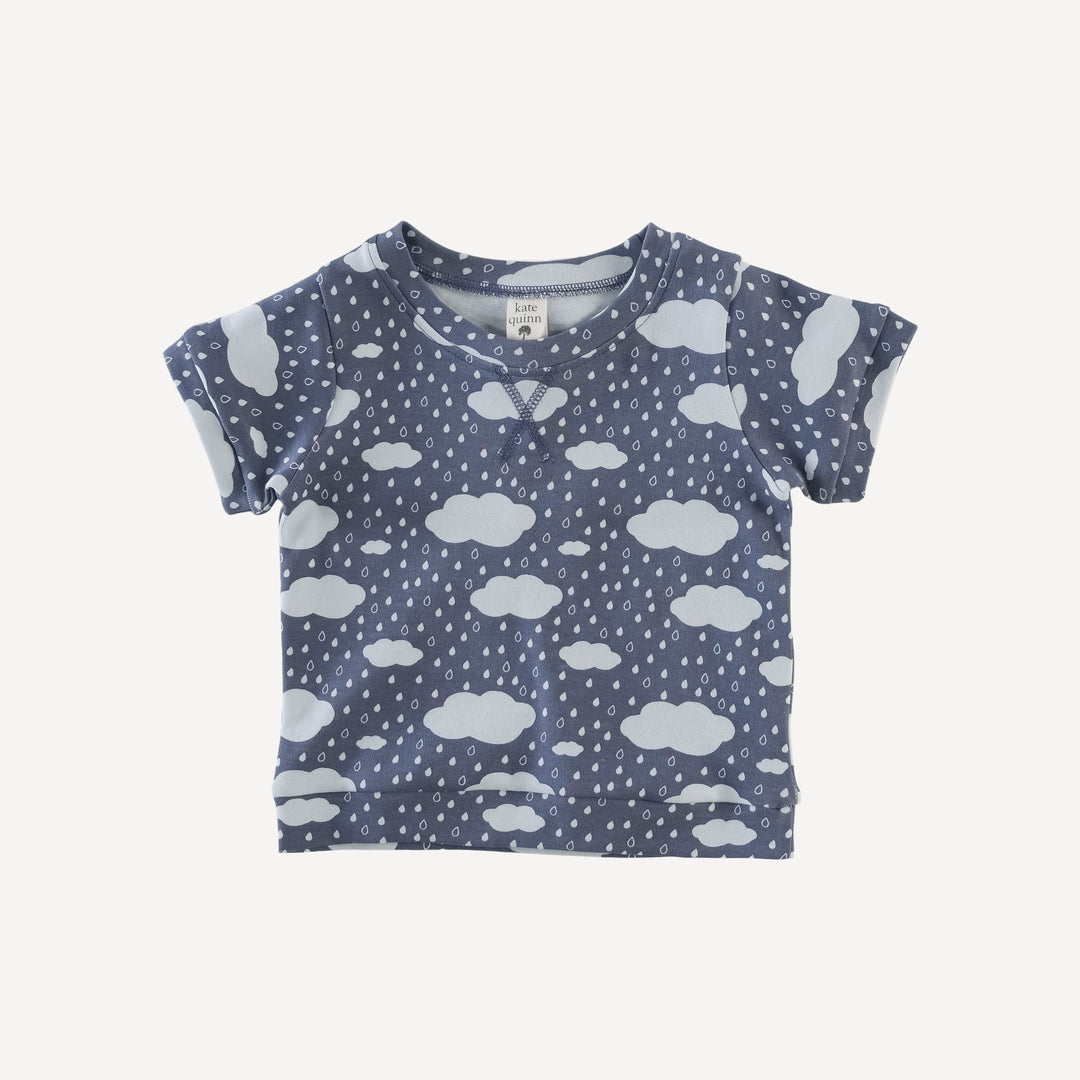 jamie short set | blue rain cloud | organic cotton interlock