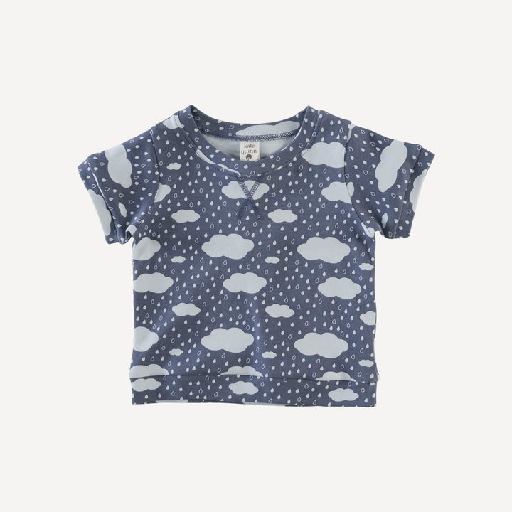 jamie short set | blue rain cloud | organic cotton interlock
