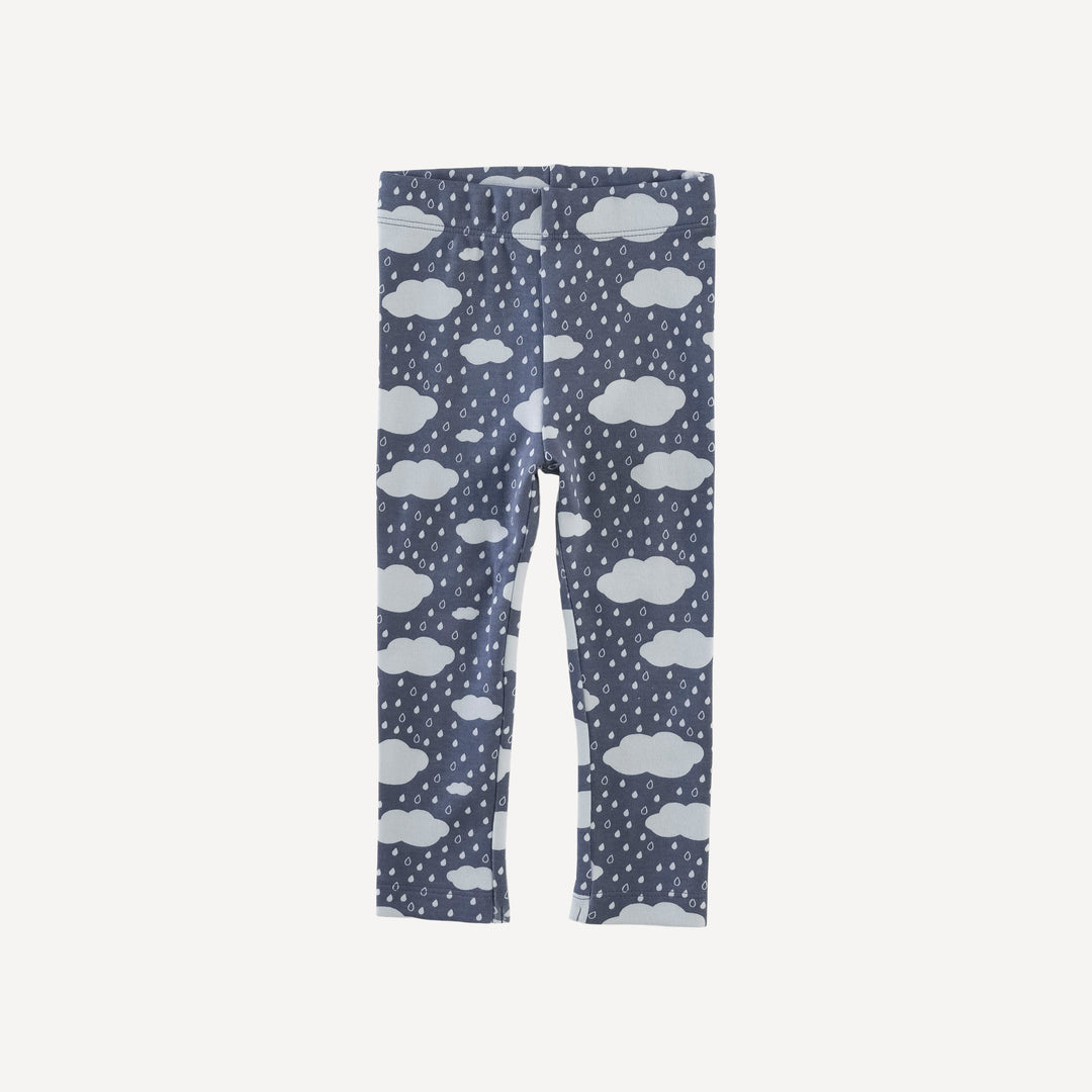 classic skinny legging | blue rain cloud | organic cotton interlock
