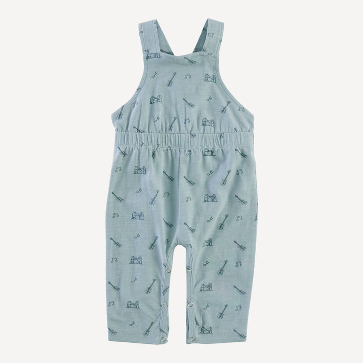 bib long jumpsuit | blue smoke music | organic cotton slub