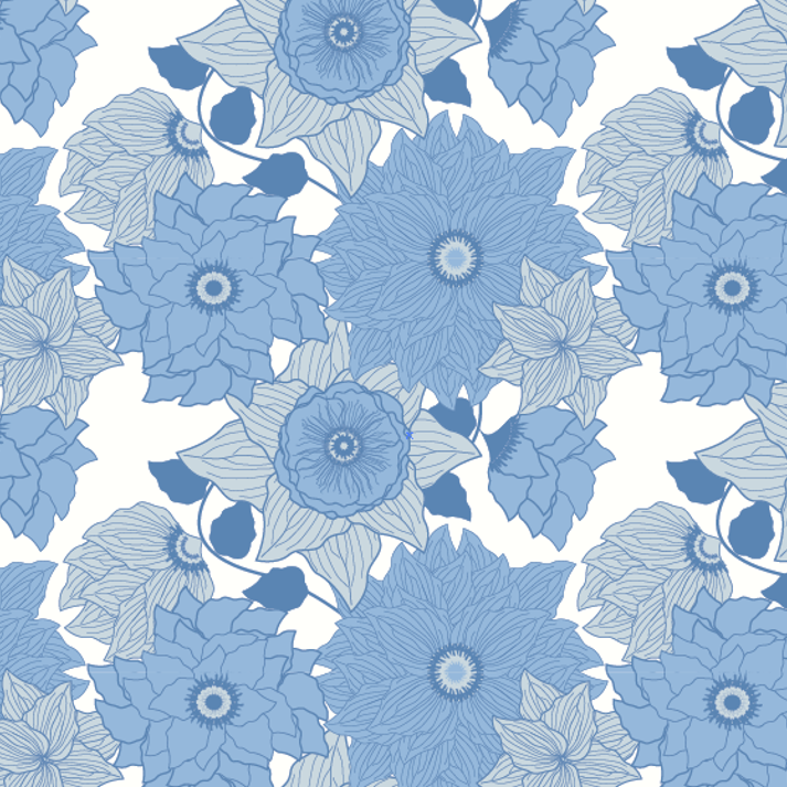 PREORDER womens long sleeve prairie dress | blue vintage floral | bamboo