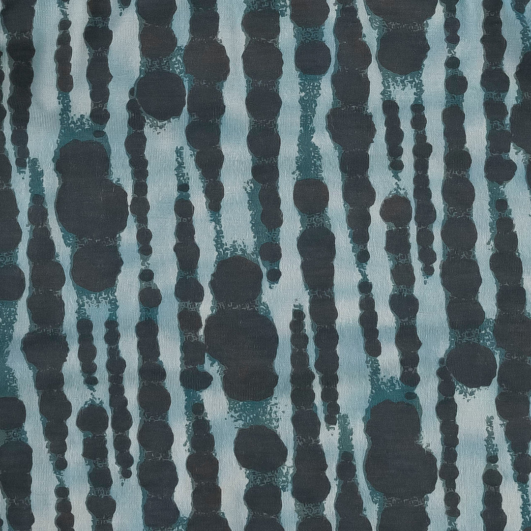 long sleeve lap neck footie | blue water drops | bamboo