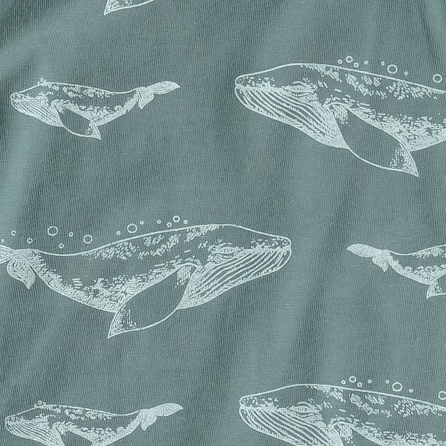 two tone racerback tank | blue whale | organic cotton jersey