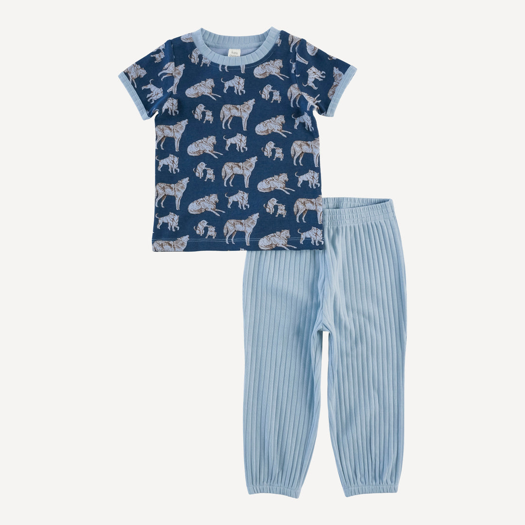 ringer play set | blue wolf family | organic cotton